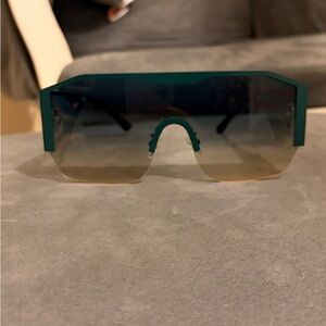 NEW- Stylish Teal Oversized Sunglasses